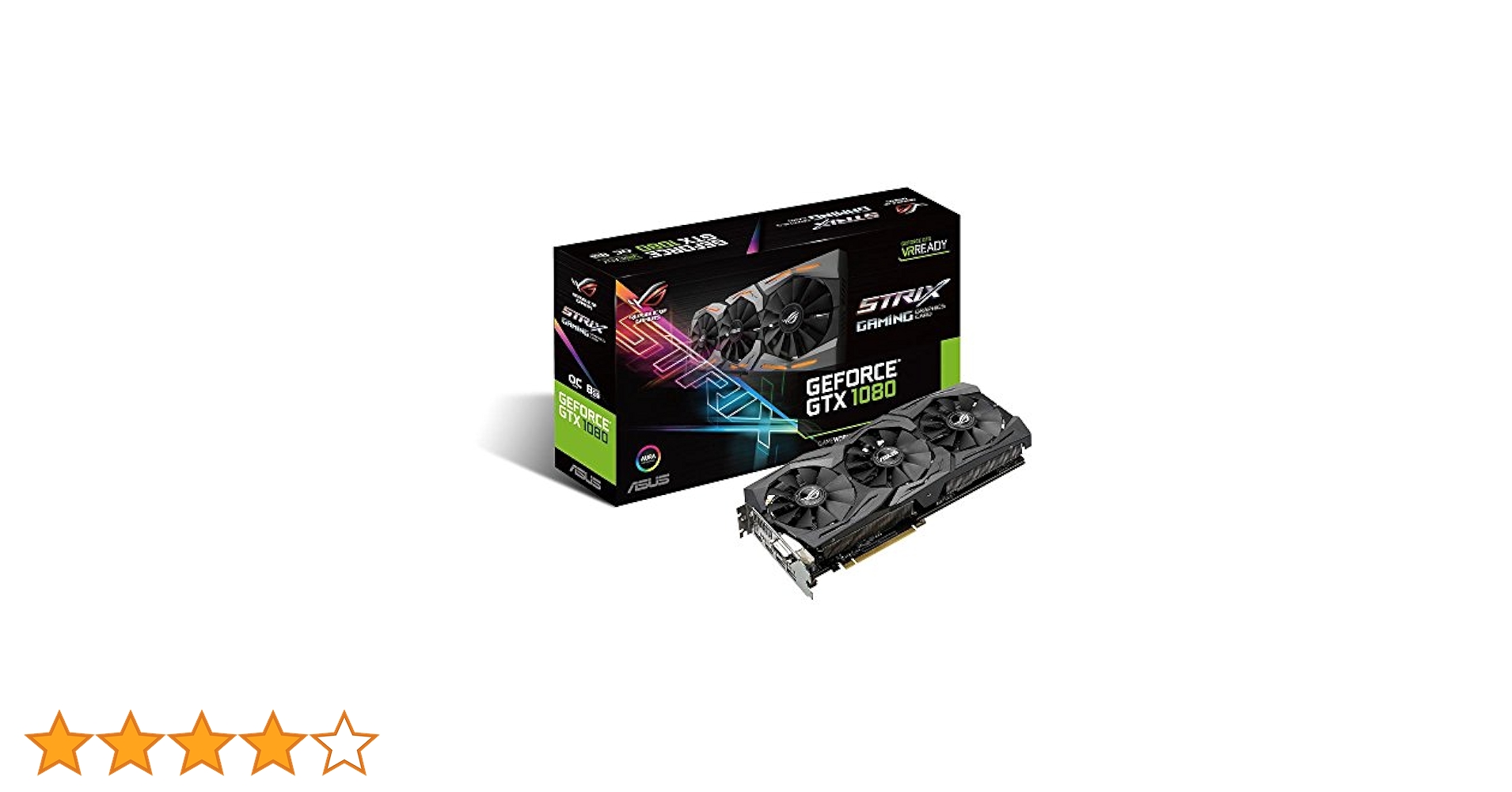 グラフィックボード・グラボ・ビデオカード ASUS STRIX GeForce GTX1080 Amazon.com: ASUS GeForce GTX 1080 8GB ROG Strix Graphics